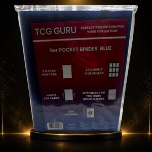 TCG Guru 9-Pocket Binder Blau – Sammelkartenalbum für bis zu 360 Karten
